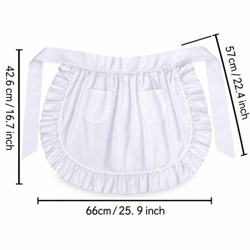 CouldNook Ruffled Waist Apron - Tie Back Designs