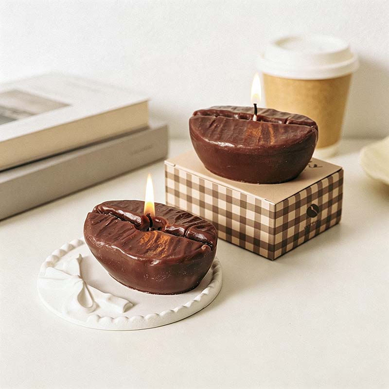 CouldNook Coffee Bean Scented Candle - Rounded Form And Deep Center Groove