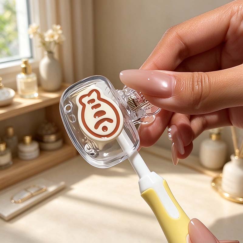 CouldNook Toothbrush Head Cover - Cat and Fish Clips