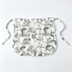 CouldNook Blue Toile Waist Apron - Layered Scenic Ruffle