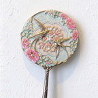 CouldNook Bird And Flower Mirror - Raised Decorative Back And Scrollwork