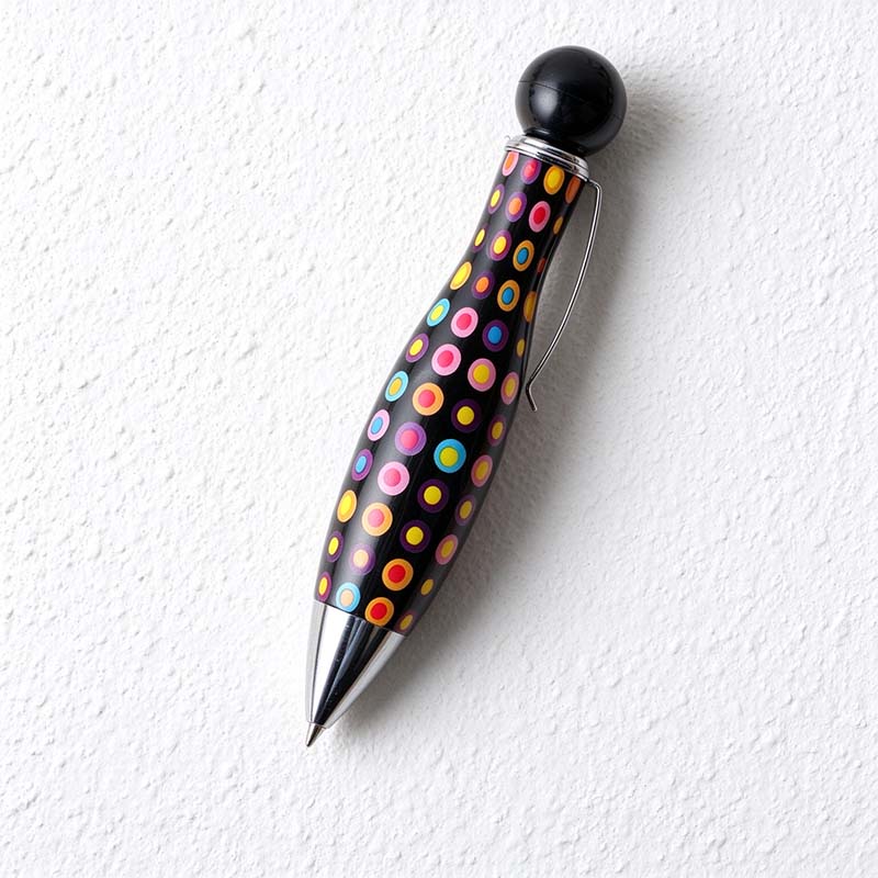 CouldNook Bowling Pin Ballpoint Pen - Patterned Barrel And Round Top