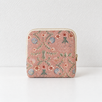 CouldNook Floral Jewelry Pouch - Zippered Border And Layered Interior Storage