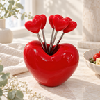 Heart Fruit Forks - Slender Picks and Matching Holder Options