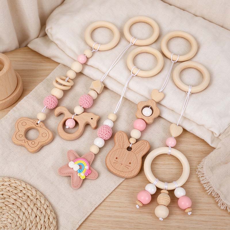 CouldNook Baby Gym Hanging Toys - Five Coordinated Beaded Strands