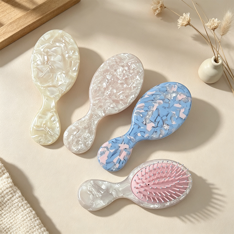 CouldNook Patterned Oval Hair Brush - Handheld Grip Profile
