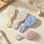 CouldNook Patterned Oval Hair Brush - Handheld Grip Profile