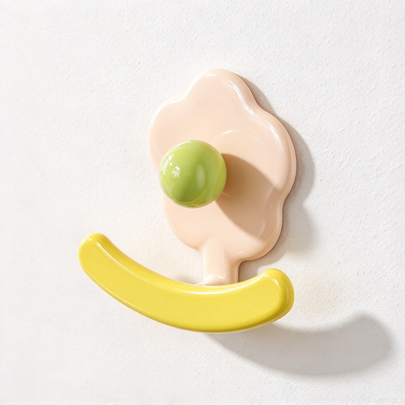 CouldNook Flower Adhesive Hook - Rounded Center and Curved Lower Bar