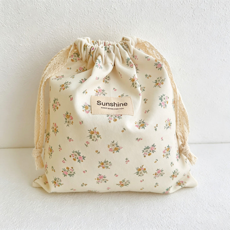 CouldNook Floral Drawstring Storage Bag - Six Animal and Flower Prints