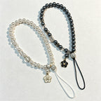 CloudNook Camellia Beaded Phone Strap‑Wrist Cellphone Lanyard