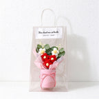 Crochet Flower Arrangement in Pink Display Base