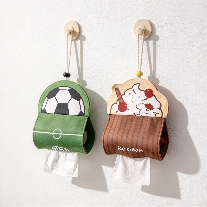 CouldNook Hanging Tissue Pouch - Soccer Or Dessert Design