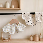 Cotton Baby Bib with Scalloped Petal Edge