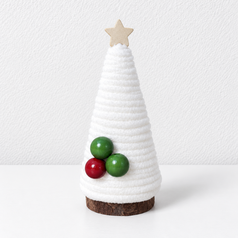 CouldNook Striped Mini Christmas Tree - Wrapped Cone Display