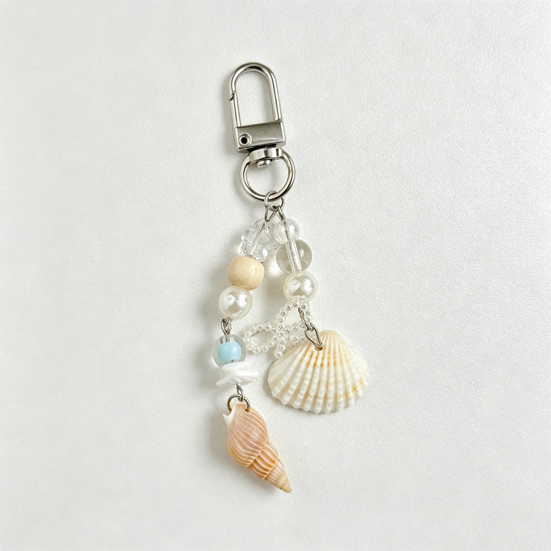 CloudNook Seashell Conch Charm‑Ocean Style Bag Keychain