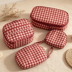 CouldNook Checked Cosmetic Bag - Vanity Storage Accent