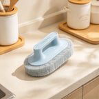 CouldNook Handled Cleaning Brush - Oval Scouring Pad and Pastel Grip