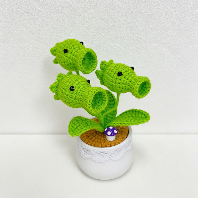 CouldNook Yarn Plant Planter Ornament - Assorted Character Pots