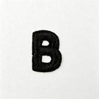 CouldNook Mini Alphabet Applique Patch - Black Embroidered Letter Options
