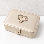 CouldNook Heart Accent Jewelry Box - Reflective Finish And Divided Storage