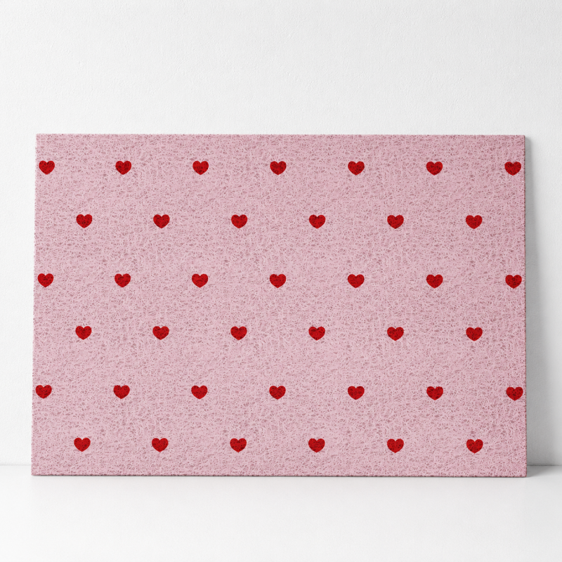 CouldNook Heart Print Entrance Mat - Five Color Choices