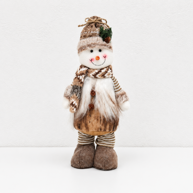 CouldNook Standing Christmas Character Doll - Shaggy Vest and Knit Details