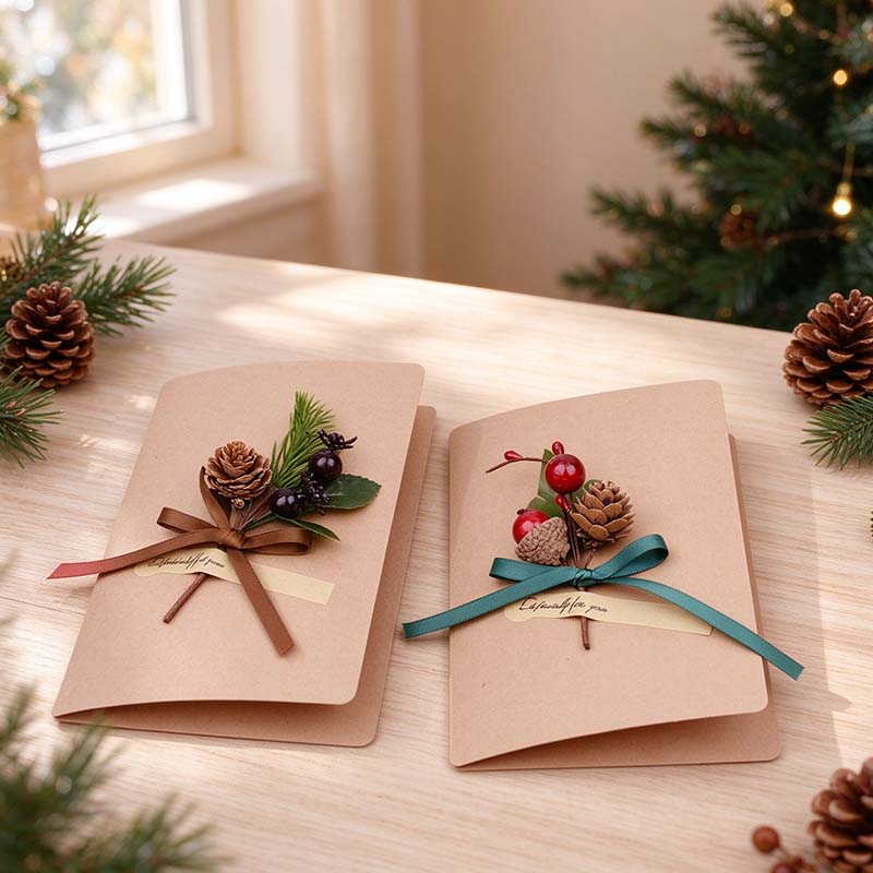 Christmas Decorative Picks - Five Berry and Pinecone Sprigs
