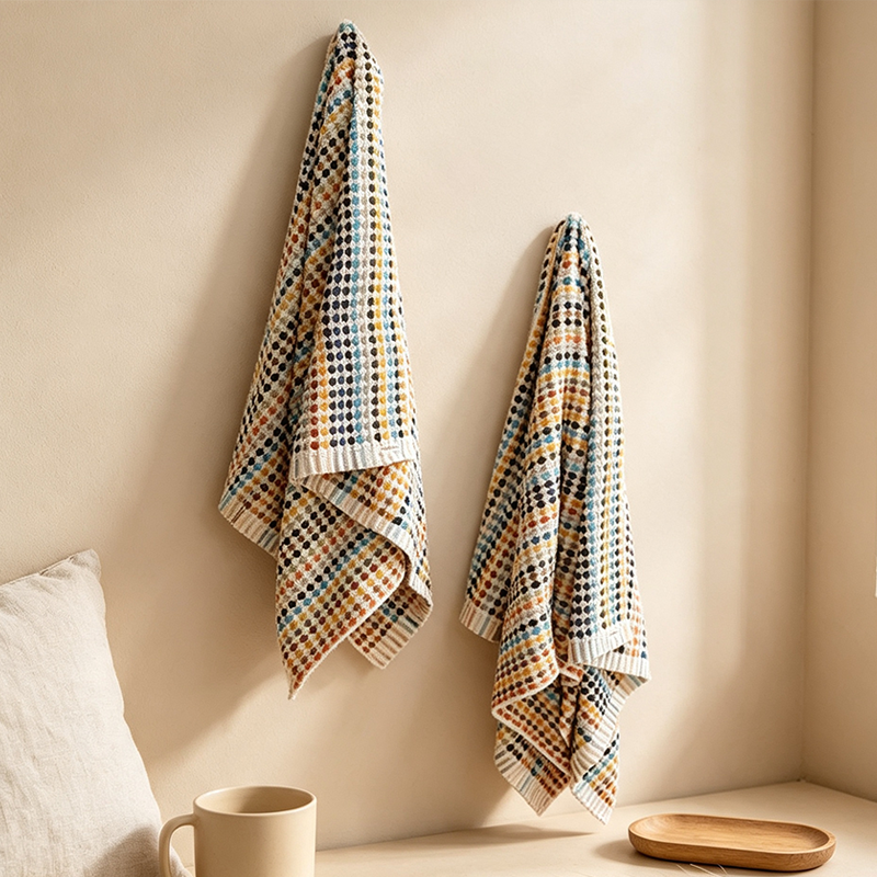 CouldNook Dotted Stripe Bath Towel - Textured Everyday Wrap