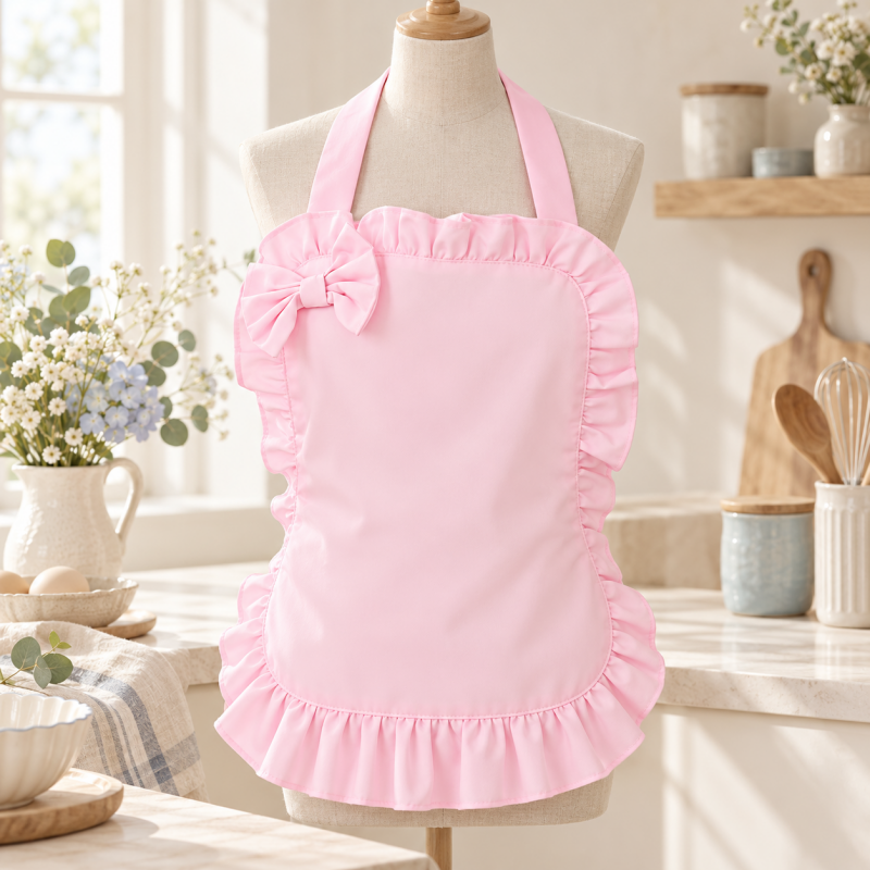 CouldNook Ruffled Kitchen Apron - Heart and Bow Styles