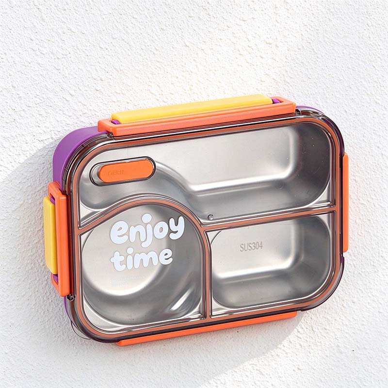 CouldNook Compartment Lunch Box - Clear Lid and Colorful Side Clips