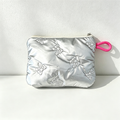 CouldNook Quilted Metallic Cosmetic Bag - Vanity Storage Accent