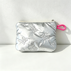 CouldNook Quilted Metallic Cosmetic Bag - Vanity Storage Accent
