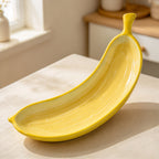 CouldNook Banana Dish - Curved Yellow Snack Plate