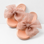 CouldNook Bow EVA Slides - White Pink and Yellow Options