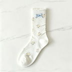 CouldNook Ribbon Lace-Up Calf Socks - Soft Shoe Accent