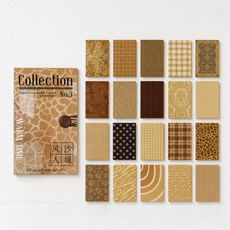 CouldNook Cloth-Textured Material Paper - Aesthetic Retro Stationery
