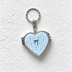 CouldNook Heart Mirror Keychain - Patterned Hinged Cover