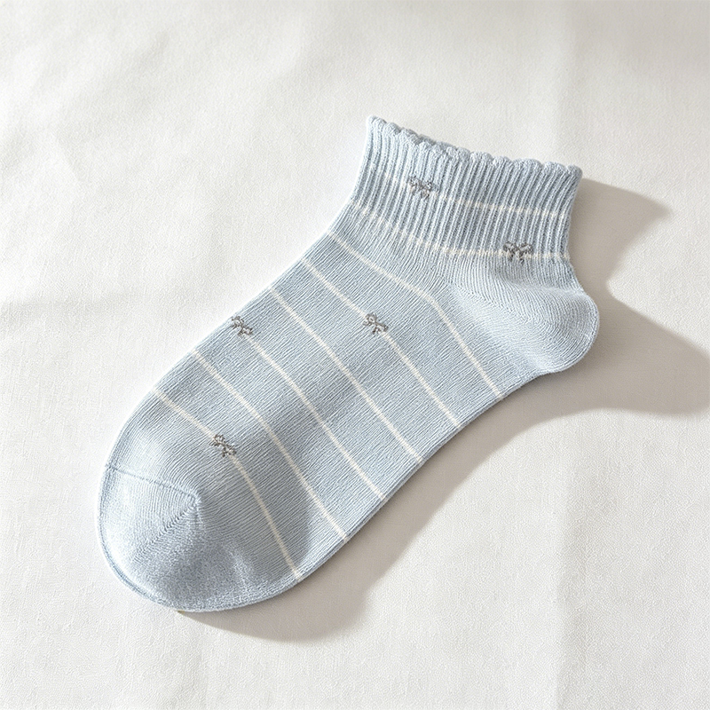 CouldNook Bow Bear Crew Socks 5PCS Set - Sweet Drawer Accent
