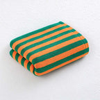 CouldNook Striped Cotton Towel - Bold Color Pairings And Terry Texture