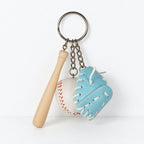 CouldNook Baseball Keychain Charm - Bat Ball and Glove Designs