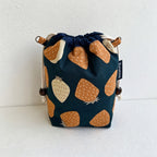 CouldNook Strawberry Drawstring Bag - Three Textured Fabric Prints