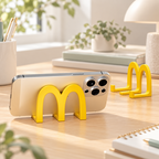 CouldNook Arch Phone Stand - Yellow Double Curve and Raised Front Stops