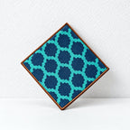 CouldNook Patterned Fabric Coaster - Square Shape and Contrasting Border