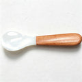 CouldNook Compact Shell Dessert Spoon - Natural Wood Handle