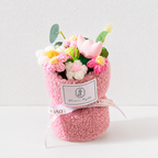 CouldNook Yarn Flower Bouquet - Layered Rolled Fabric Wrap