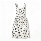 CouldNook Bow Print Crossback Apron - Graphic Kitchen Accent