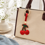 CouldNook Rhinestone Cherry Keychain - Fruit Bag Charm