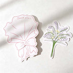 CouldNook Bouquet Greeting Card - Floral Insert And Illustrated Ribbon Wrap