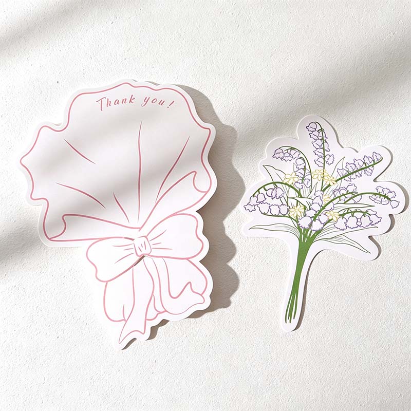 CouldNook Bouquet Greeting Card - Floral Insert And Illustrated Ribbon Wrap