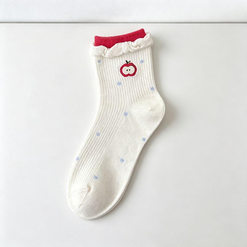 CouldNook Soft Scallop Cuff Ankle Socks - Everyday Footwear Accent